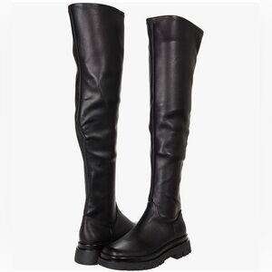 Steve Madden Over The Knee Black Gibbs Boot